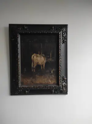Felix Jansé - Olieverfschilderij met voorstelling van een koe in een stal kopen? Bied vanaf 150!