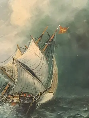 Onbekend - windjammer op woeste zee kopen? Bied vanaf 20!