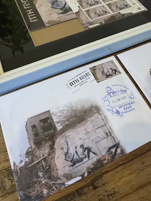 Banksy - Banksy (1974) - FCK PTN! ingelijst - Complete set kopen? Bied vanaf 150!