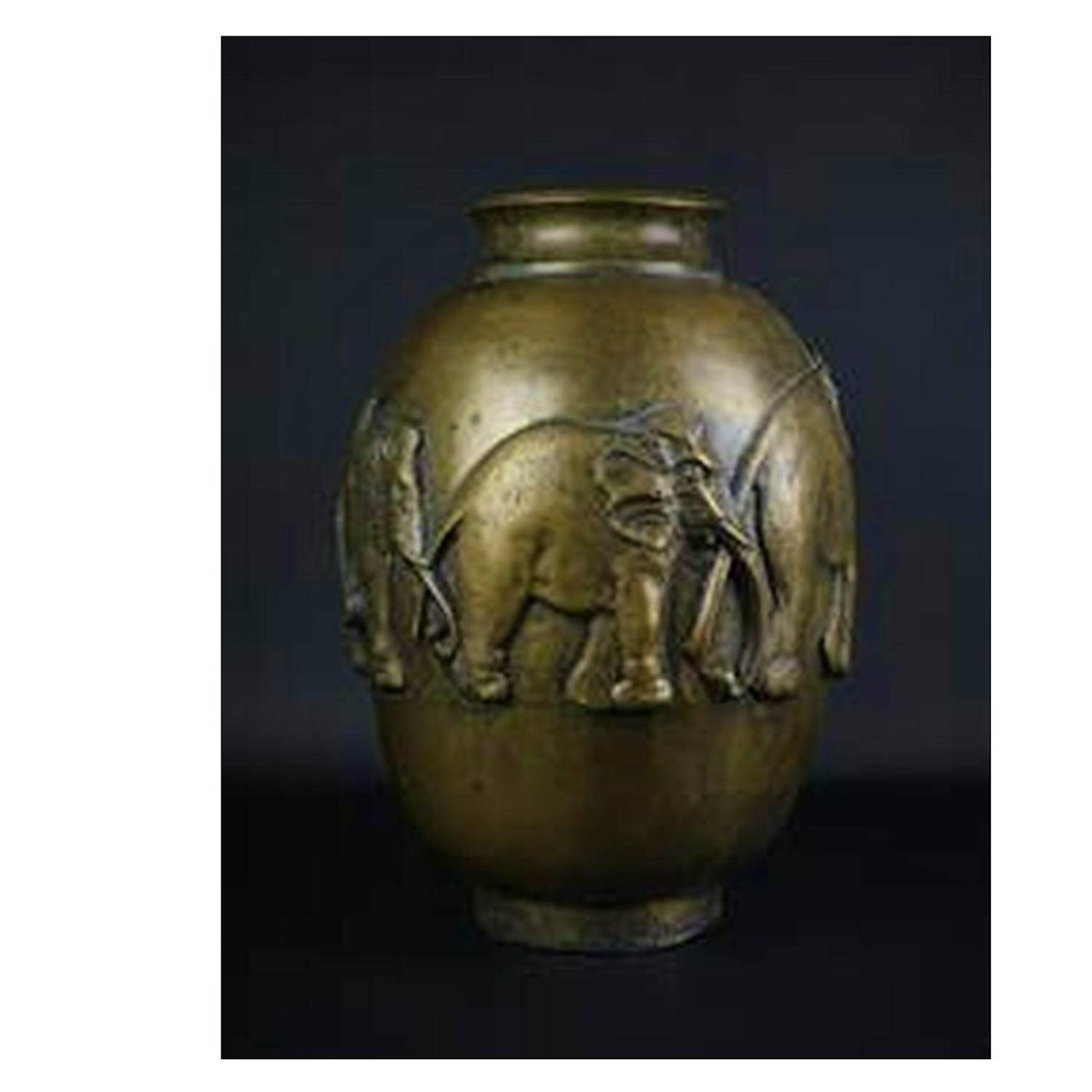 Vasile Soponariu - Bronzen vaas met olifanten kopen? Bied vanaf 700!