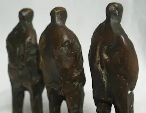 Brons (Onbekend) - Bronzen beeld , Drie Mannen kopen? Bied vanaf 100!