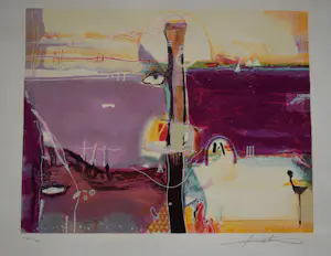 Kantcho Kanev - Abstracte litho – genummerd 117/500 – kleurrijk modern kopen? Bied vanaf 50!