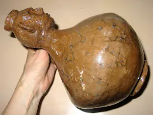 Onbekend - Handgemaakte geglazuurde kruik Peruaanse Face Jug van klei kopen? Bied vanaf 50!