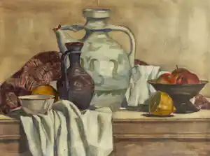 Russische School - Stilleven, aquarel (netjes ingelijst) kaufen? Bieten Sie von 100!