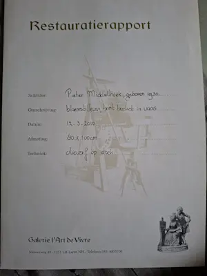 Piet Middelhoek - Vaas met bloemen kopen? Bied vanaf 300!