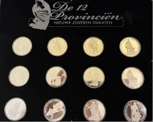 Zilver - Complete set van 12 zilveren dukaten "De 12 Provinciën" kopen? Bied vanaf 550!