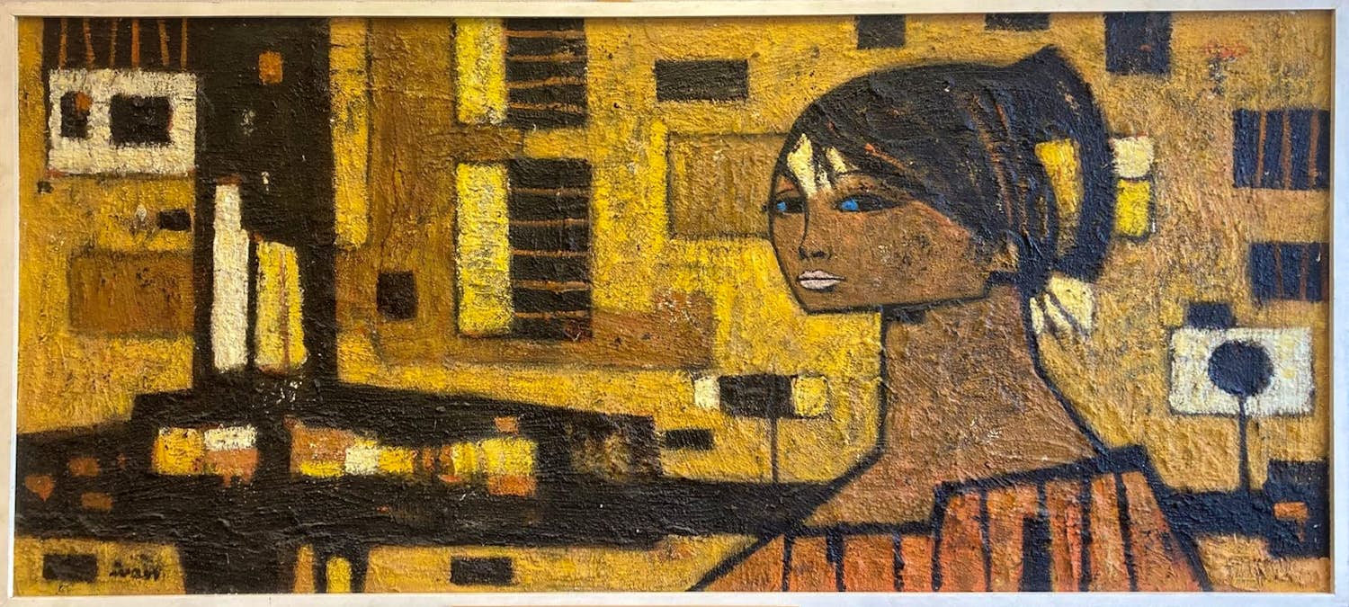 Ivan Sedlisky - Olieverf op board , Titel onbekend – ca. 1970 kopen? Bied vanaf 1000!