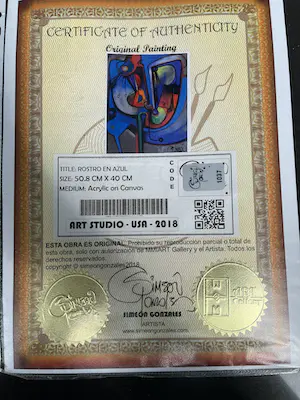 Simeon Gonzales - Rostro en azul kopen? Bied vanaf 275!