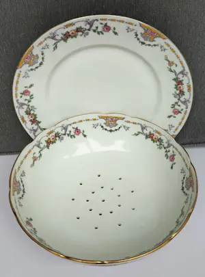 Royal Limoges - Porcelaine Limoges - Fruittest met onderbord kopen? Bied vanaf 25!