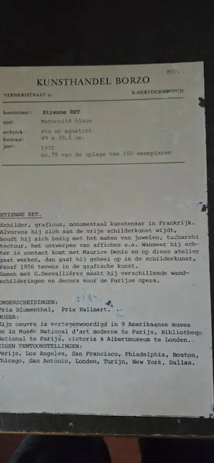 AcheterEtienne Ret - Il Maternite blue? Enchérissez de 60!