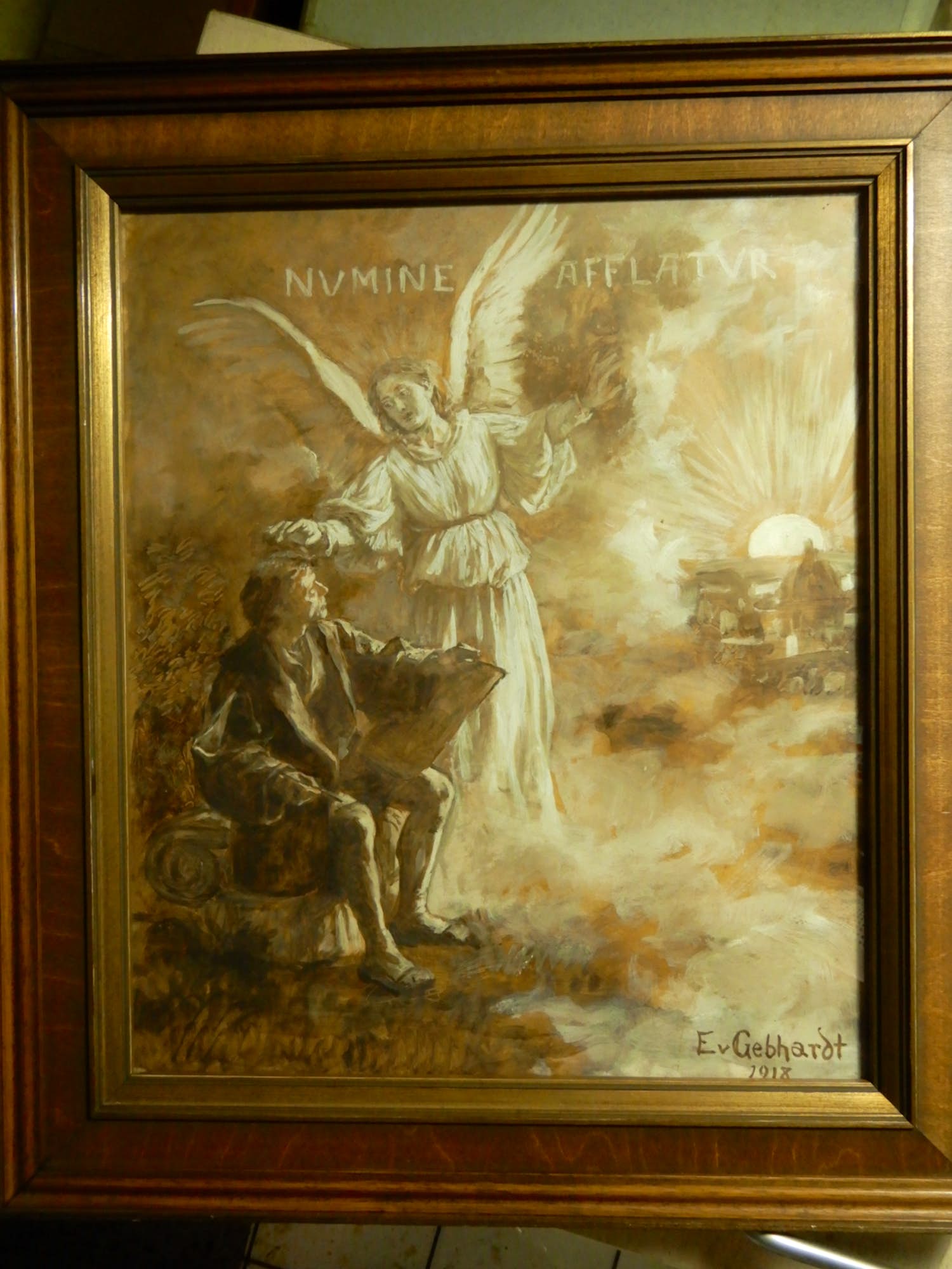 Eduard von Gebhardt - Engel met schrift-geleerde ( apostel) verkocht voor € 150!