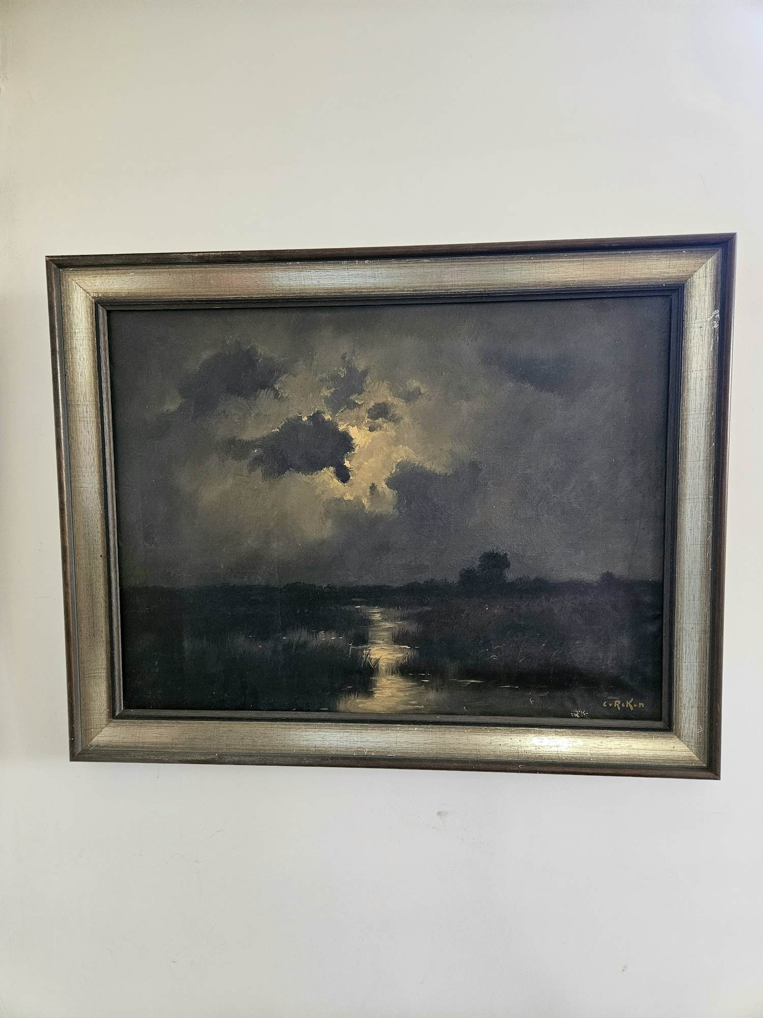 Conrad van Reken - Donker landschap kopen? Bied vanaf 50!