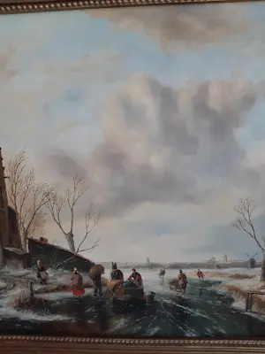 Jacques van Eck - Oud-hollands wintertafereel. kopen? Bied vanaf 270!
