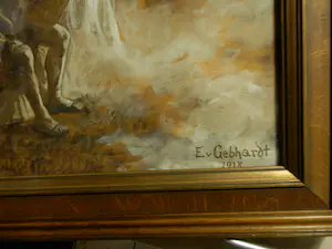 Eduard von Gebhardt - Engel met schrift-geleerde ( apostel) kopen? Bied vanaf 150!