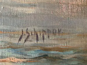 Jan Schipper - Rotterdams havengezicht met stoomschepen - Mooi Oud Olieverfschilderij kopen? Bied vanaf 110!