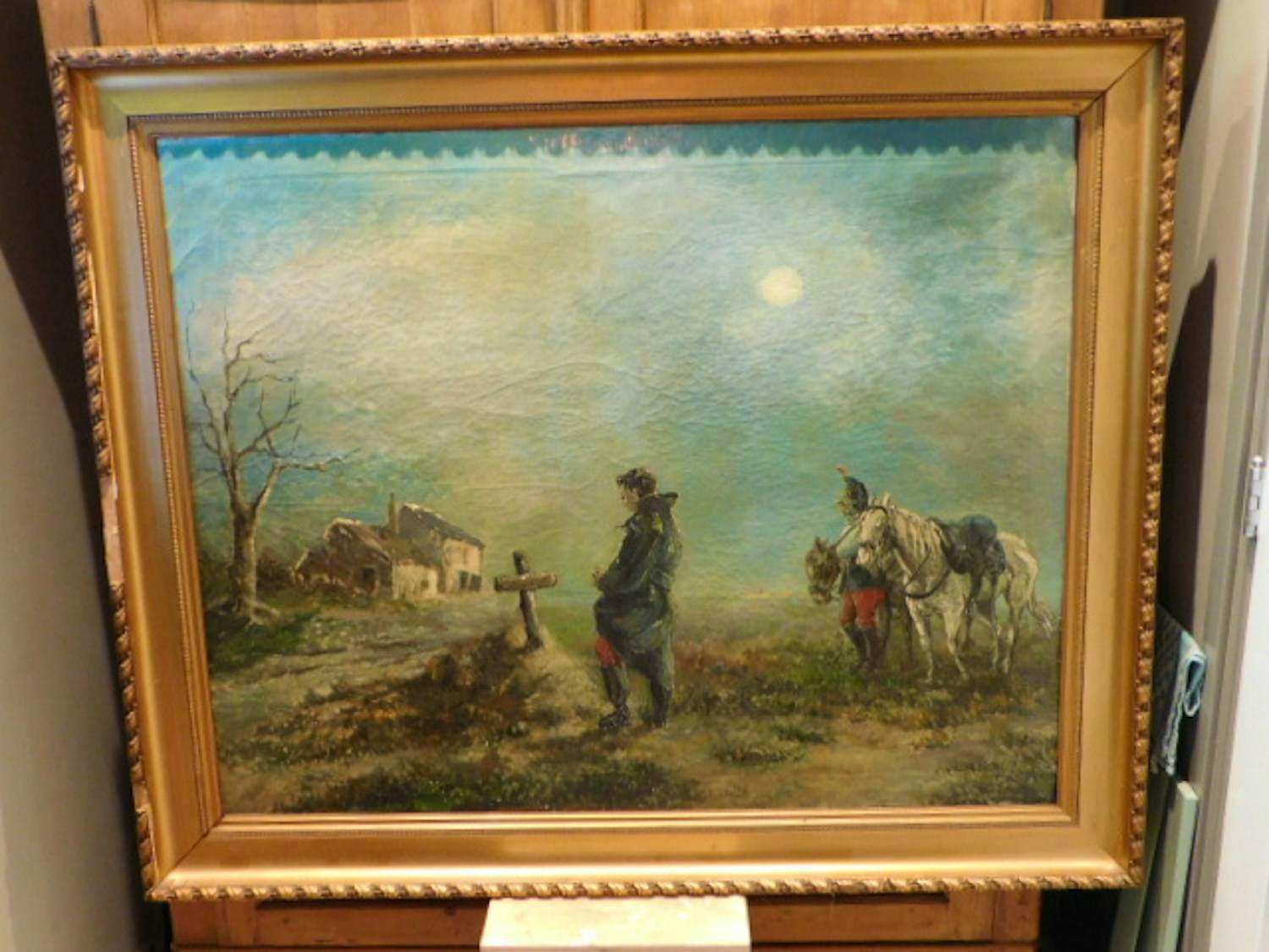 Onbekend - Soldaten met paarden op afgelegen plek bij graf kopen? Bied vanaf 60!