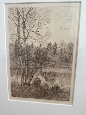 Onbekend - Set van twee etsen: Noord-Europees landschap kopen? Bied vanaf 35!