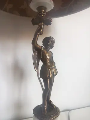 Onbekend - Art NouveauTafellamp met sculptuur kopen? Bied vanaf 35!