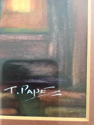 Ton Pape - Geabstraheerd stadgezicht met brug kopen? Bied vanaf 60!