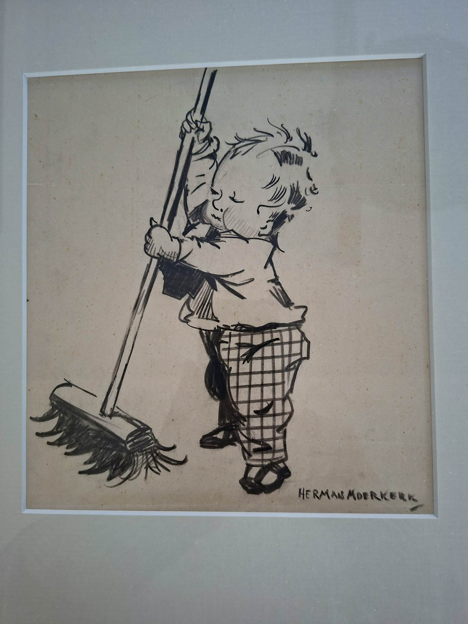 Herman Moerkerk - Kind met bezem kopen? Bied vanaf 60!