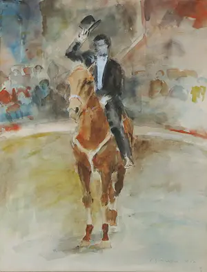 Jan Groenestein - Aquarel, Ruiter - Ingelijst kopen? Bied vanaf 200!