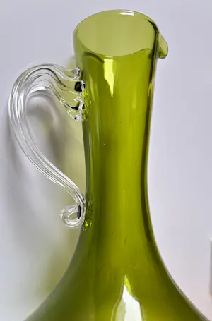 Glas overige - Groene karaf met blank handvat kopen? Bied vanaf 20!