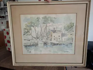 Niet of onleesbaar gesigneerd - Stadsaanzicht aquarel kaufen? Bieten Sie von 10!
