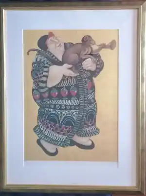 Ada Breedveld - Dame in kimono met aap verkauft für € 69!