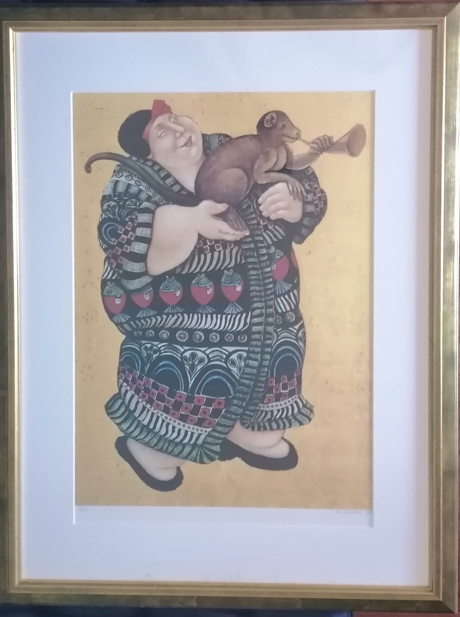 Ada Breedveld - Dame in kimono met aap verkocht voor € 69!