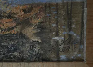 Onbekend - Bosgezicht met vijver. OPHALEN. kopen? Bied vanaf 20!