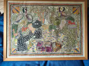 Onbekend - Authentiek gesigneerd Madhubani kunstwerk kopen? Bied vanaf 40!