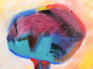 Erica Stulp - Expressionistisch prachtig en kleurrijk landschaps schilderij kopen? Bied vanaf 300!