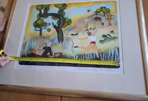 Hollie Witteveen - Land van melk en honing ingelijst schilderij prachtige staat kopen? Bied vanaf 50!