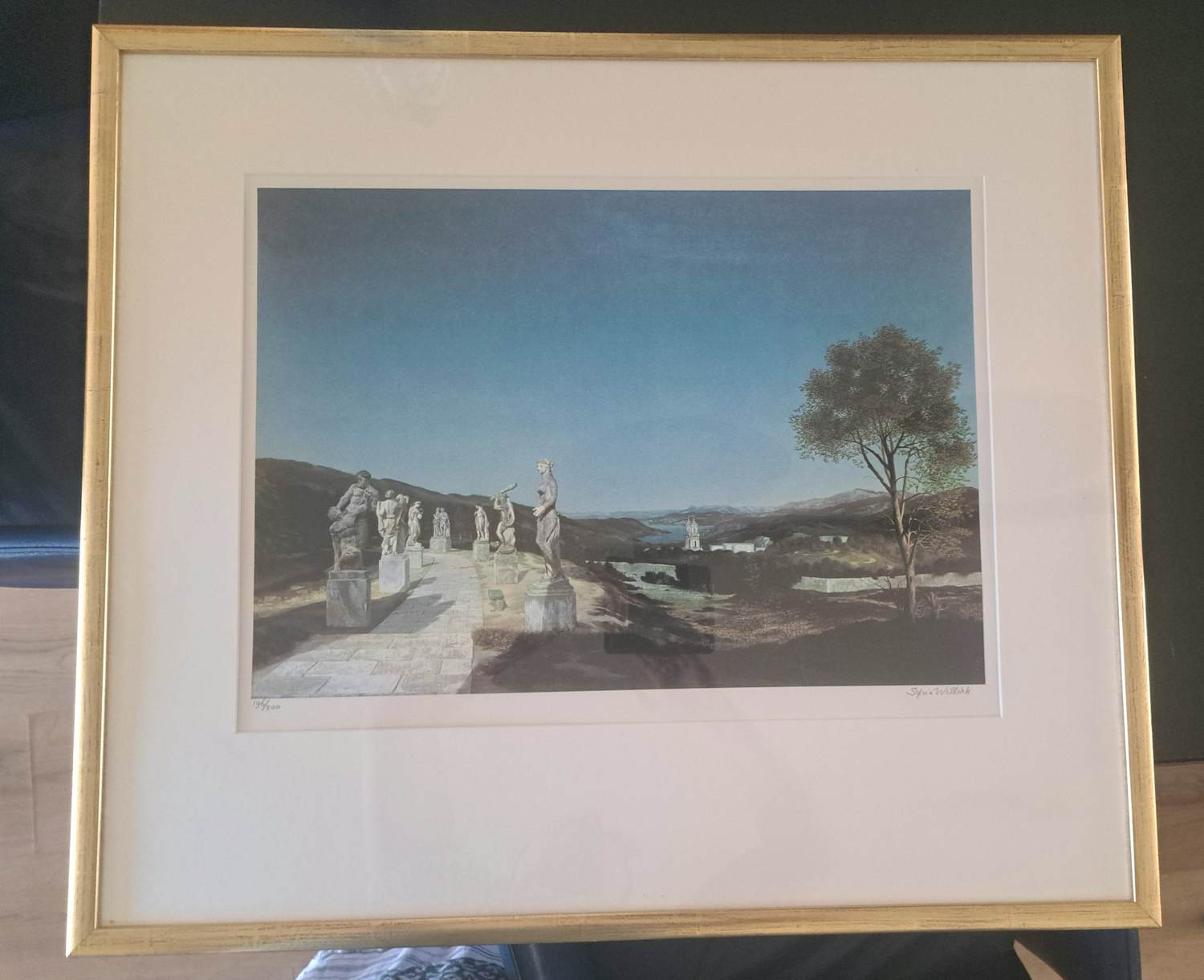 Carel Willink - Landschap met beelden onderweg naar de Mozes en Aaronkerk kopen? Bied vanaf 160!
