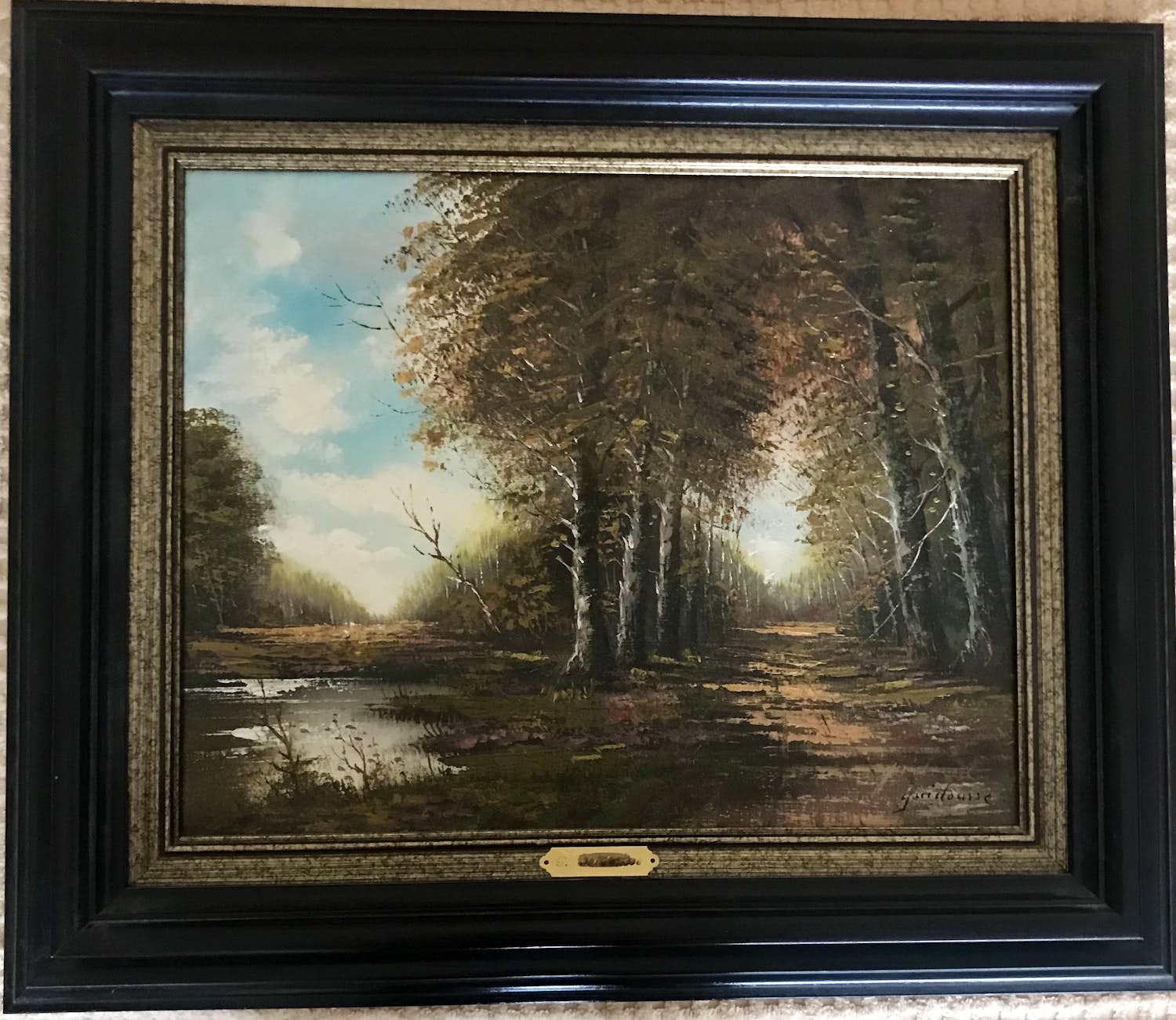 Gaston Quidousse - Boslandshap verkocht voor € 45!