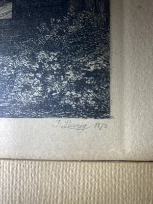 Jozef Linnig - Ets, Landschap naar Meindert Hobbema pinx kopen? Bied vanaf 40!