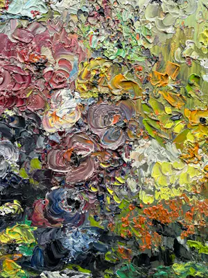 Onbekend - olieverf op doek | 'Bloemenpracht (INGELIJST) kopen? Bied vanaf 20!