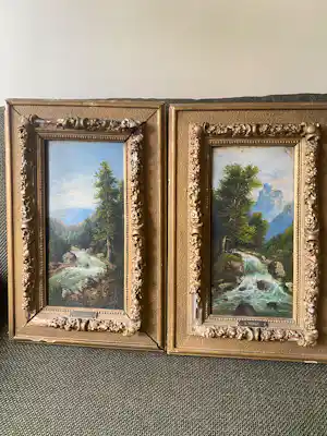 Onbekend - Landschappen met rivier. vendu pour 75€ !