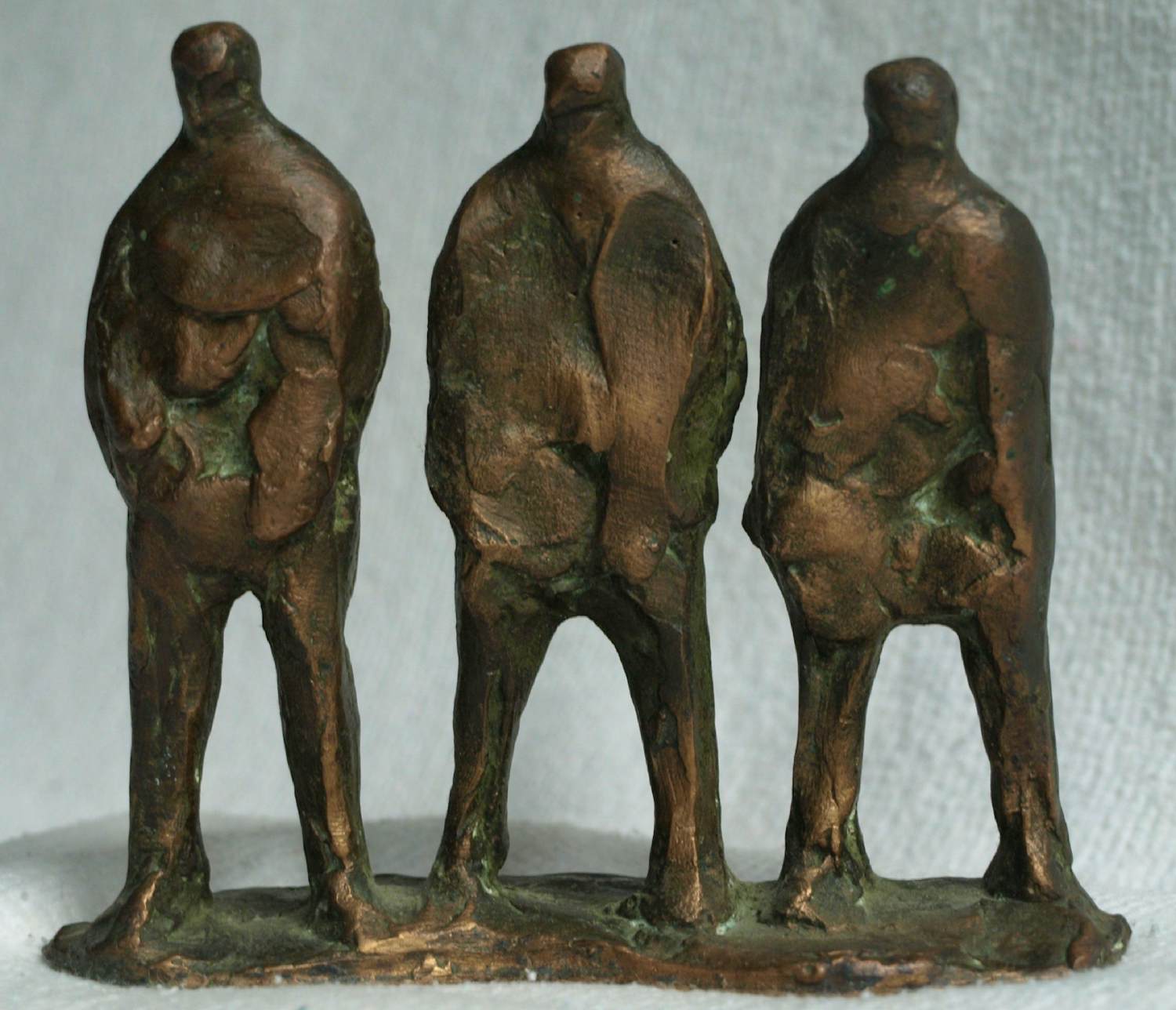 Brons (Onbekend) - Bronzen beeld , Drie Mannen kopen? Bied vanaf 100!