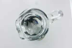 Onbekend - Organisch en asymetrisch gevormde glazen kan / karaf met metaaleffect kopen? Bied vanaf 70!