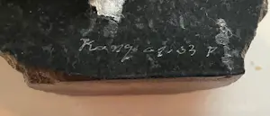 Onbekend - Sculptuur uit marmer / hardsteen, Hoofd met puzzelstukjes kopen? Bied vanaf 250!