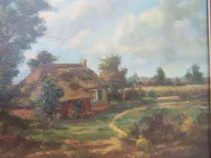 Onbekend - Landschap met Boerderij I(gesigneerd met monogram) kopen? Bied vanaf 125!