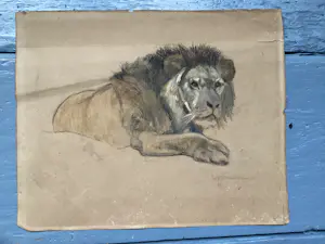 Cornelis Jan Mension - Liggende leeuw kopen? Bied vanaf 150!