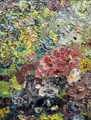 Onbekend - olieverf op doek | 'Bloemenpracht (INGELIJST) kopen? Bied vanaf 20!