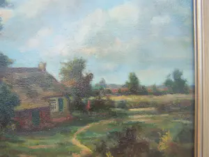 Onbekend - Landschap met Boerderij I(gesigneerd met monogram) kopen? Bied vanaf 125!