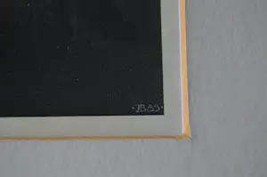 Onbekend - Naakt onder schilderij. Monogram; JB kopen? Bied vanaf 50!