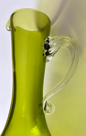 Glas overige - Groene karaf met blank handvat kopen? Bied vanaf 20!