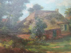 Onbekend - Landschap met Boerderij I(gesigneerd met monogram) kopen? Bied vanaf 125!