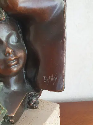 Brons (Onbekend) - 'moeder en kind' kopen? Bied vanaf 100!