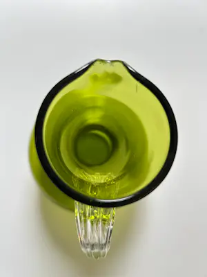 Glas overige - Groene karaf met blank handvat kopen? Bied vanaf 20!
